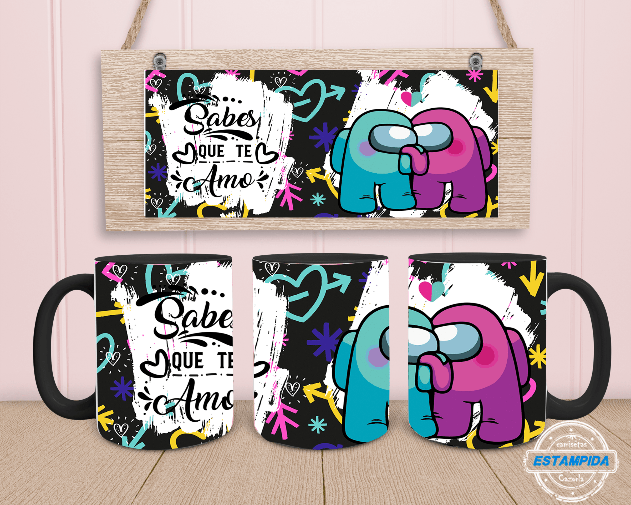 Taza SABES QUE TE AMO AMONG US - 1