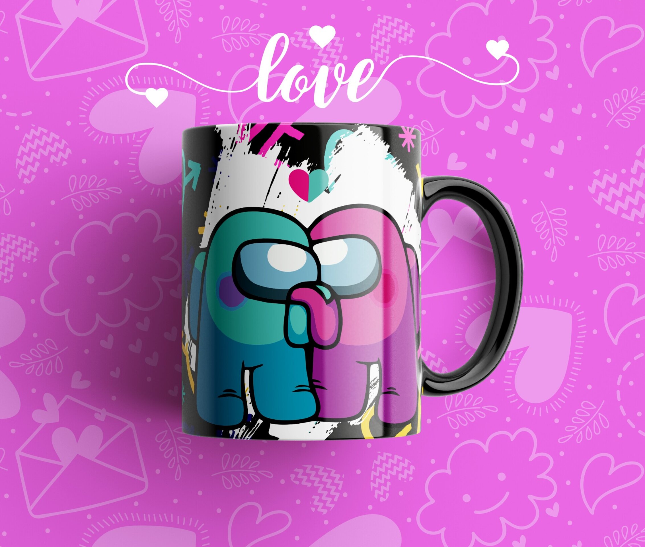 Taza SABES QUE TE AMO AMONG US - 2