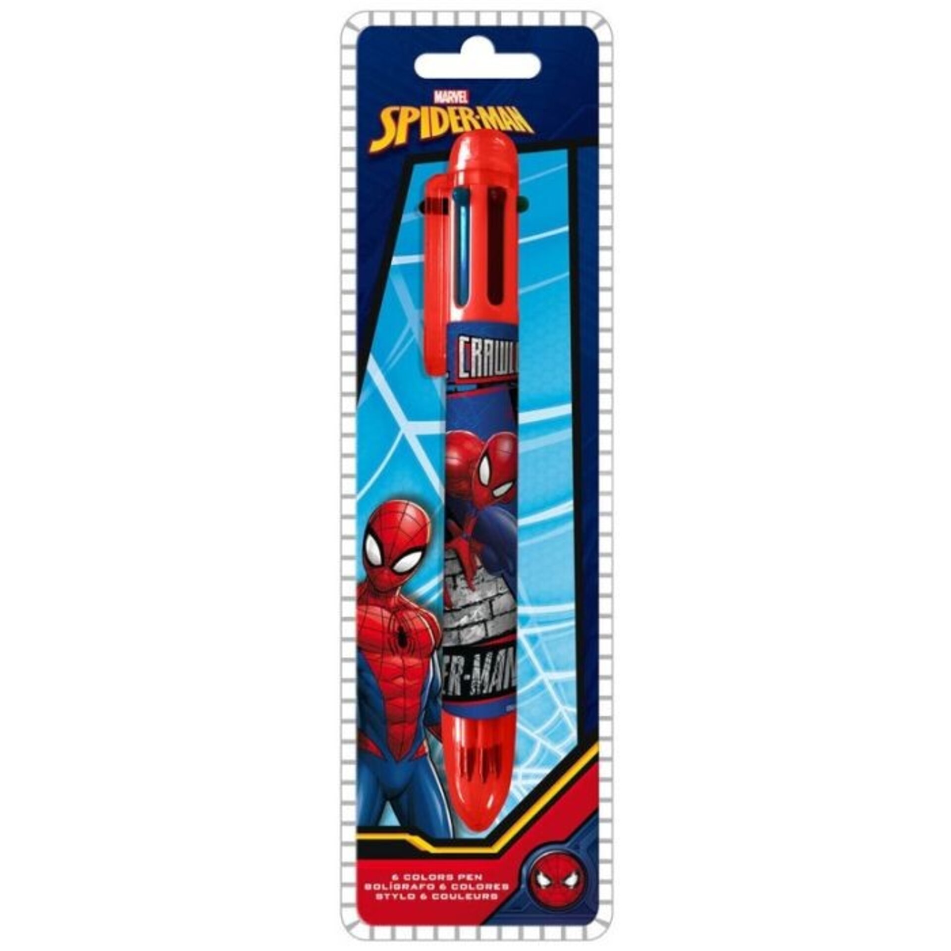 Spiderman Bolígrafo 6 Colores - 1